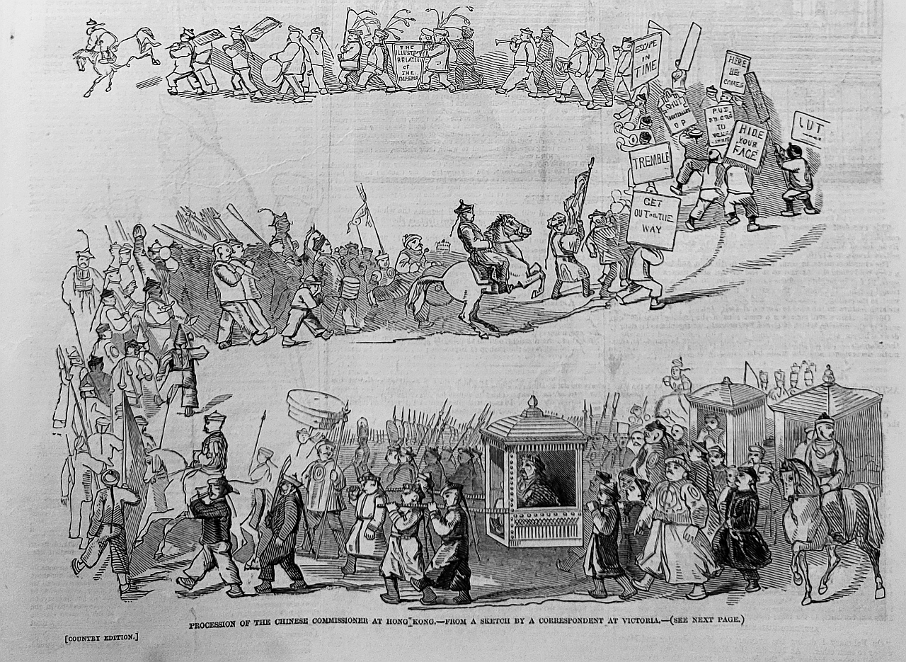 Chinese commissioners parade